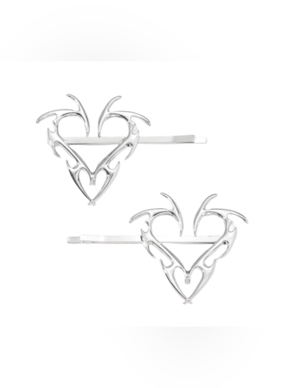 Stainless Steel Tribal Heart Hair Pins